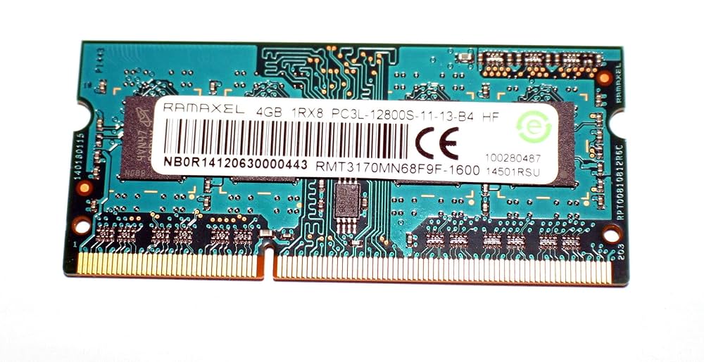 Amazon.in: Buy RAMAXEL 4GB LAPTOP RAM MEMORY 1Rx8 1.35v PC3L